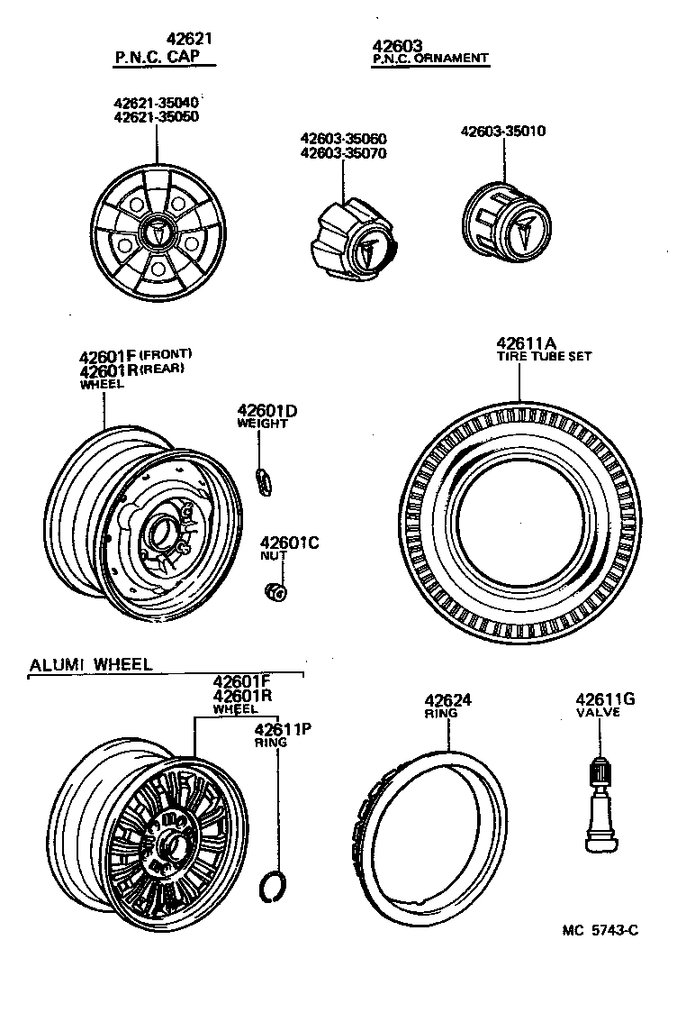  PICKUP |  DISC WHEEL WHEEL CAP