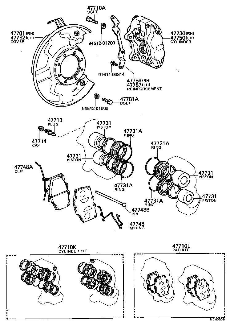  PICKUP |  FRONT DISC BRAKE CALIPER DUST COVER