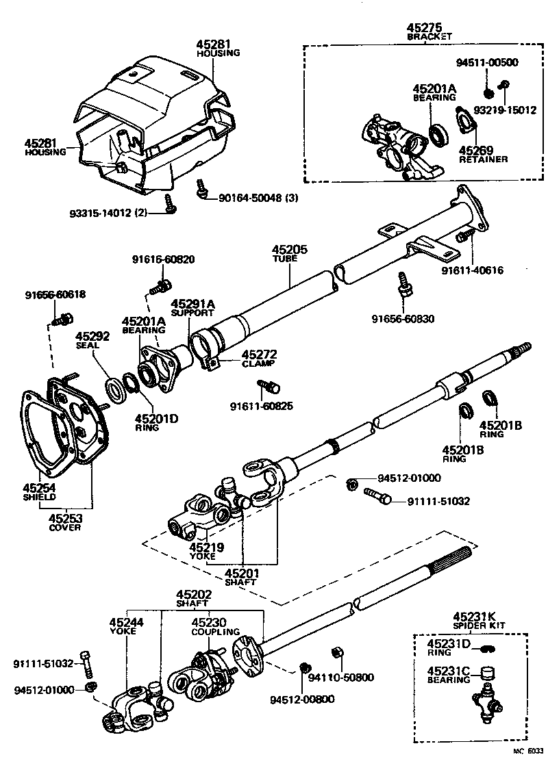  PICKUP |  STEERING COLUMN SHAFT