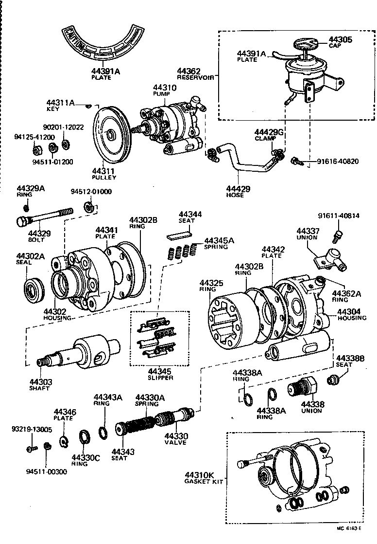  PICKUP |  VANE PUMP RESERVOIR POWER STEERING