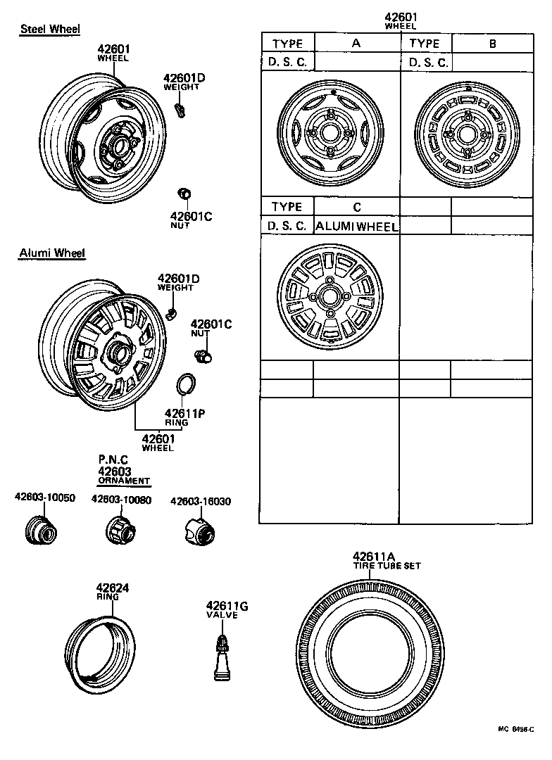  TERCEL |  DISC WHEEL WHEEL CAP