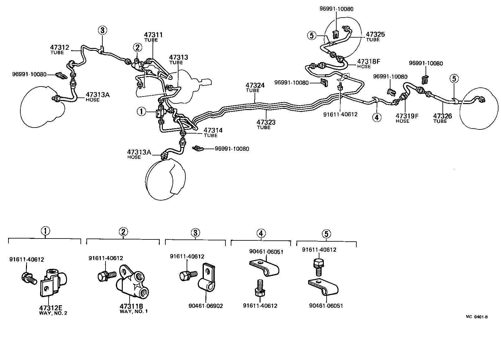  TERCEL |  BRAKE TUBE CLAMP