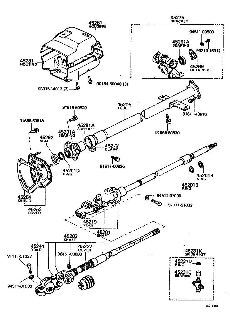  PICKUP |  STEERING COLUMN SHAFT