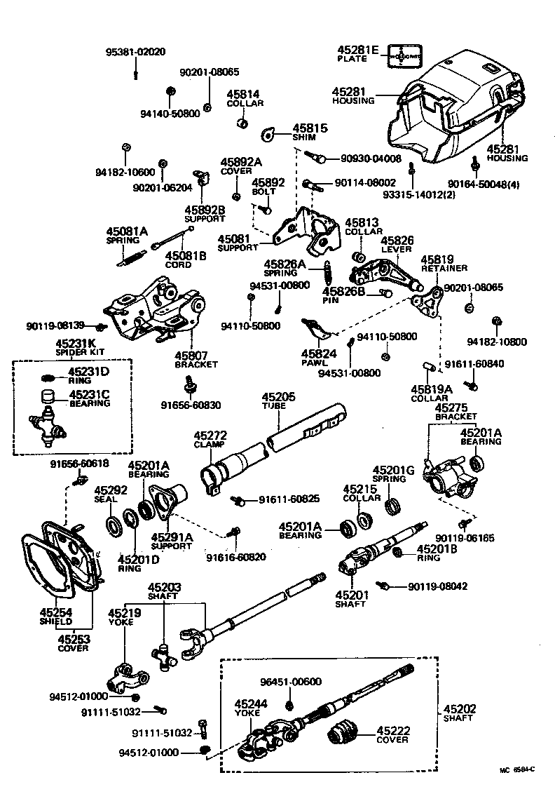  PICKUP |  STEERING COLUMN SHAFT