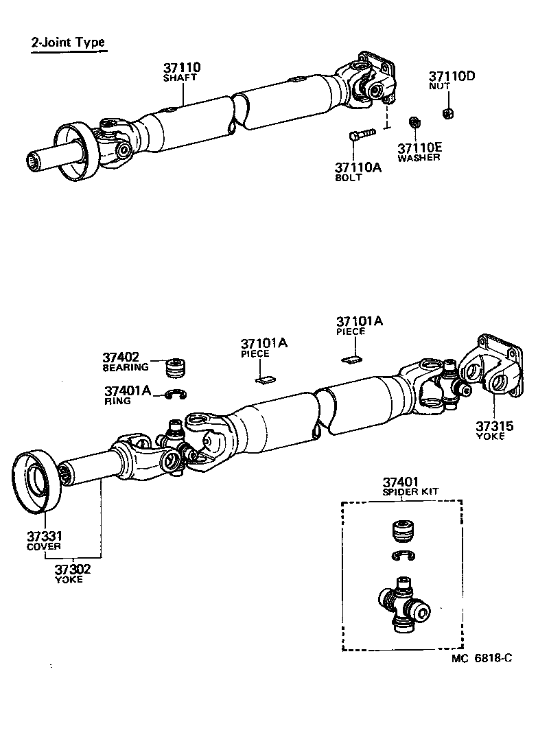  PICKUP |  PROPELLER SHAFT UNIVERSAL JOINT