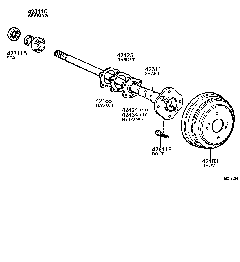  STARLET |  REAR AXLE SHAFT HUB