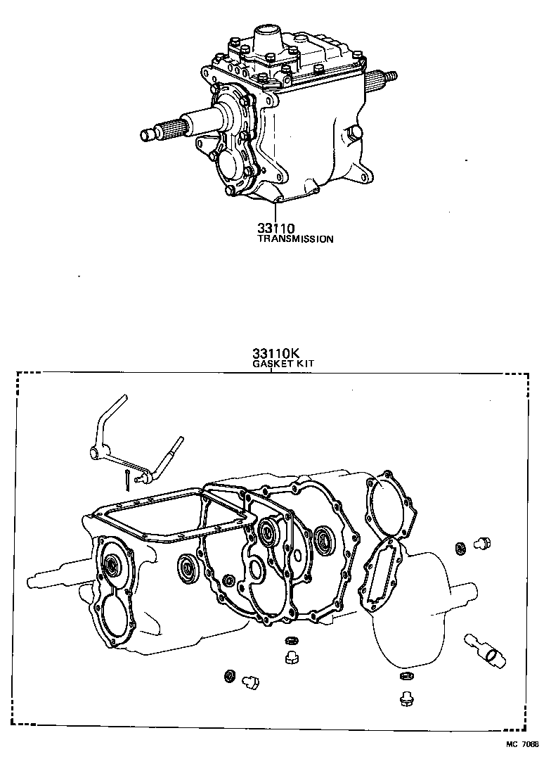  LAND CRUISER 40 |  TRANSAXLE OR TRANSMISSION ASSY GASKET KIT MTM