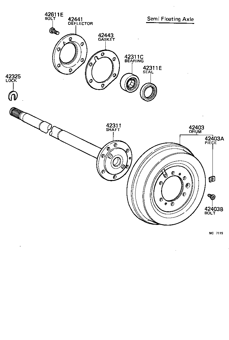  LAND CRUISER 60 |  REAR AXLE SHAFT HUB