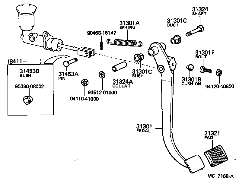  LAND CRUISER 60 |  CLUTCH PEDAL FLEXIBLE HOSE