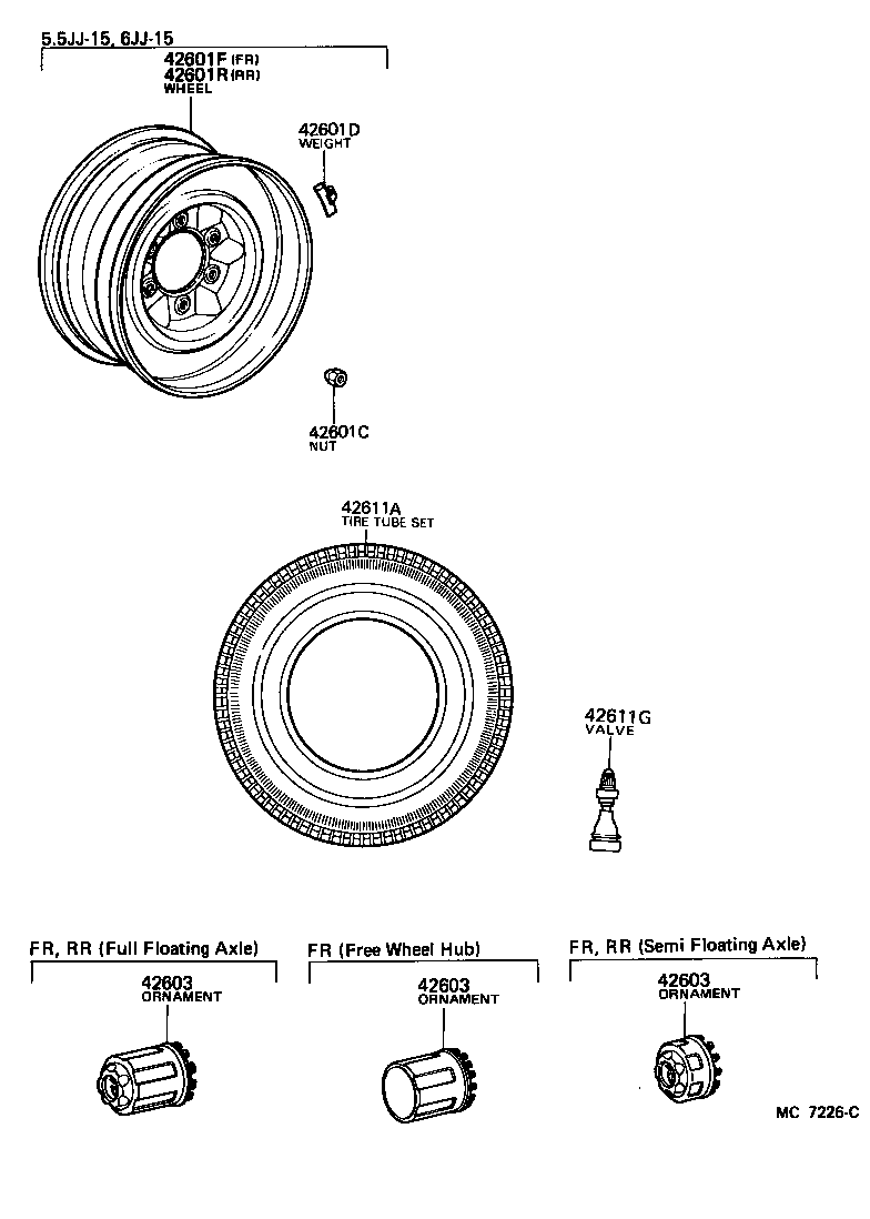  LAND CRUISER 60 |  DISC WHEEL WHEEL CAP