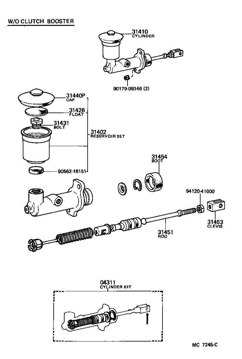  LAND CRUISER 60 |  CLUTCH MASTER CYLINDER