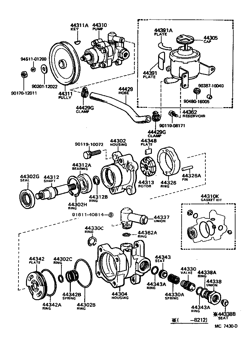  PICKUP |  VANE PUMP RESERVOIR POWER STEERING