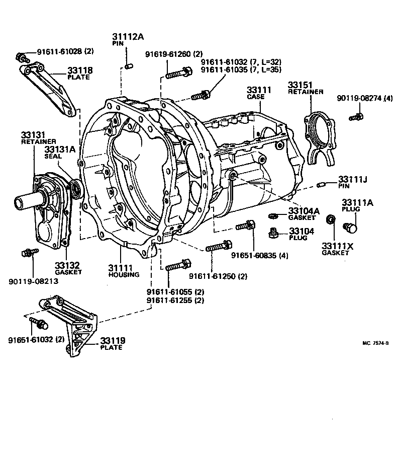  PICKUP |  CLUTCH HOUSING TRANSMISSION CASE MTM