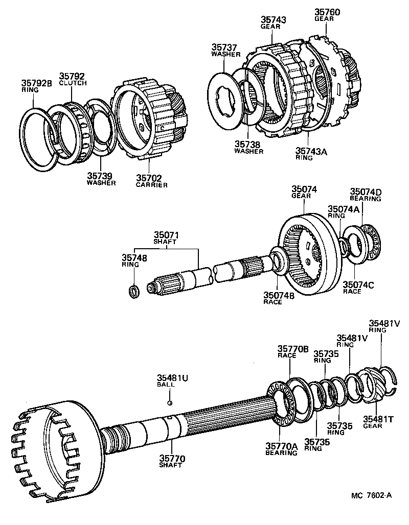  CELICA |  PLANETARY GEAR REVERSE PISTON COUNTER GEAR ATM