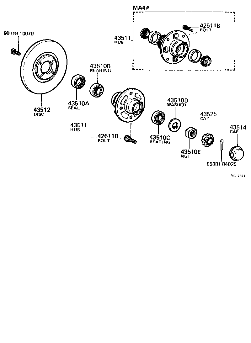  CELICA |  FRONT AXLE HUB