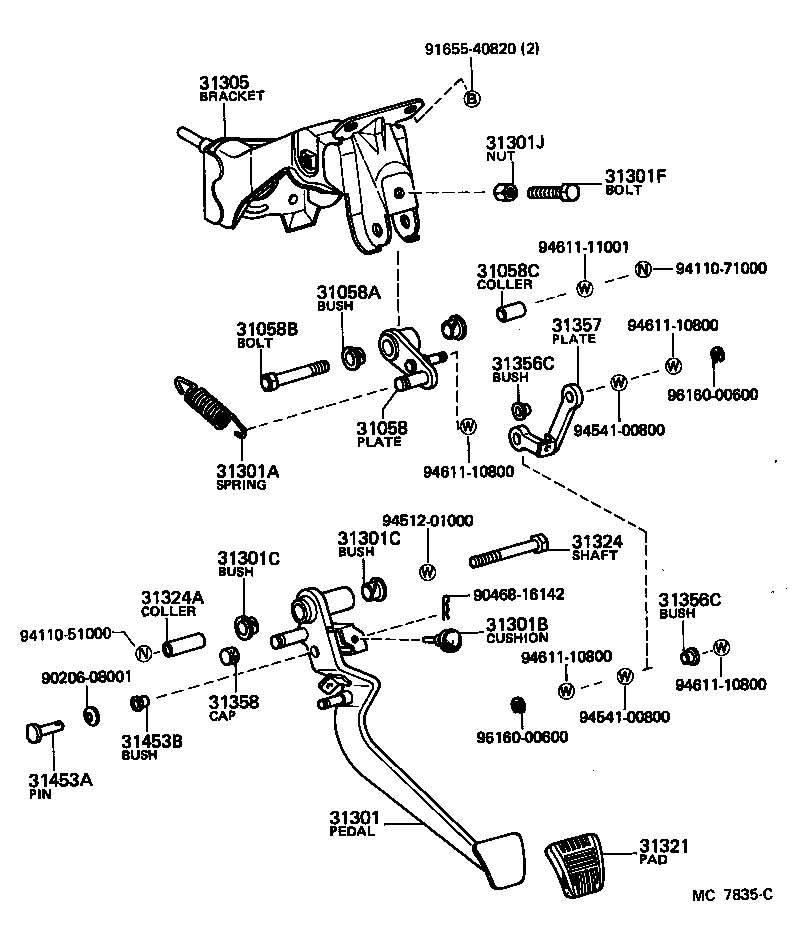  CELICA |  CLUTCH PEDAL FLEXIBLE HOSE