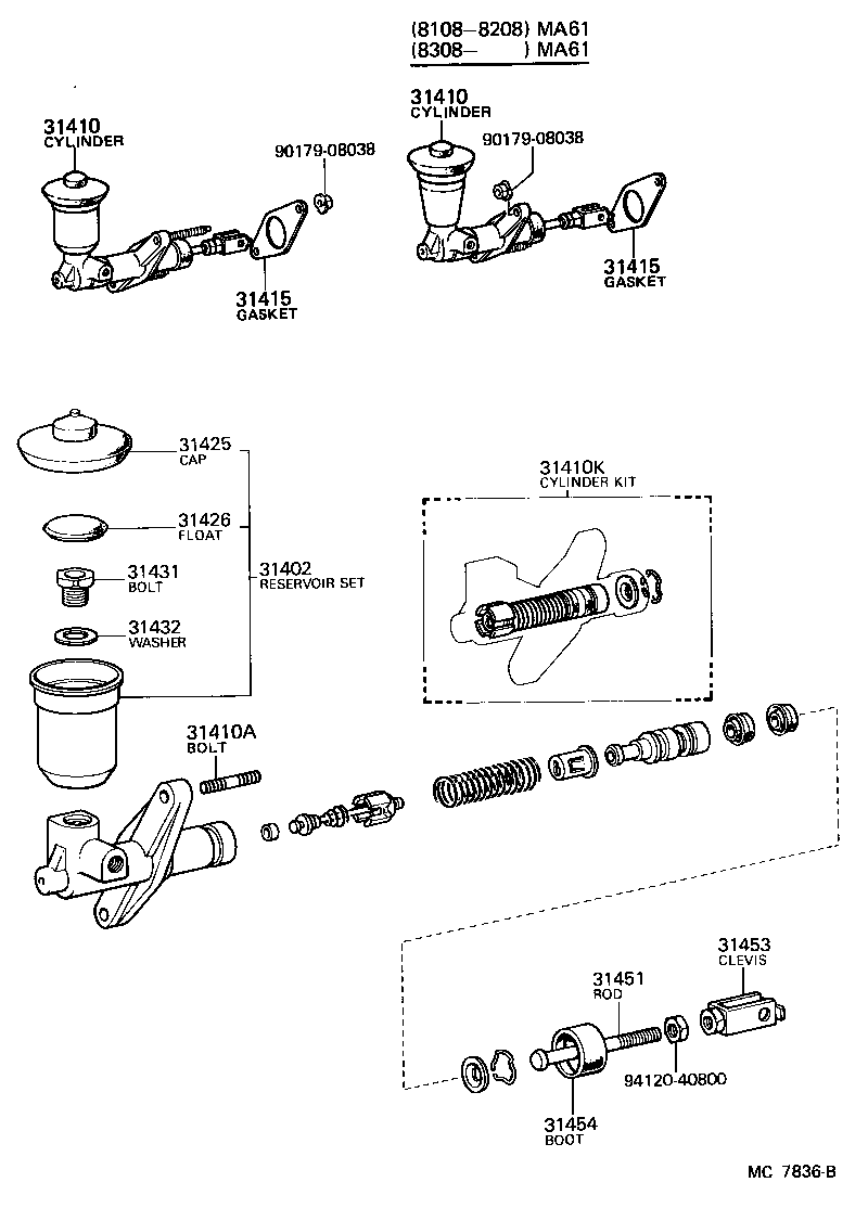  CELICA |  CLUTCH MASTER CYLINDER