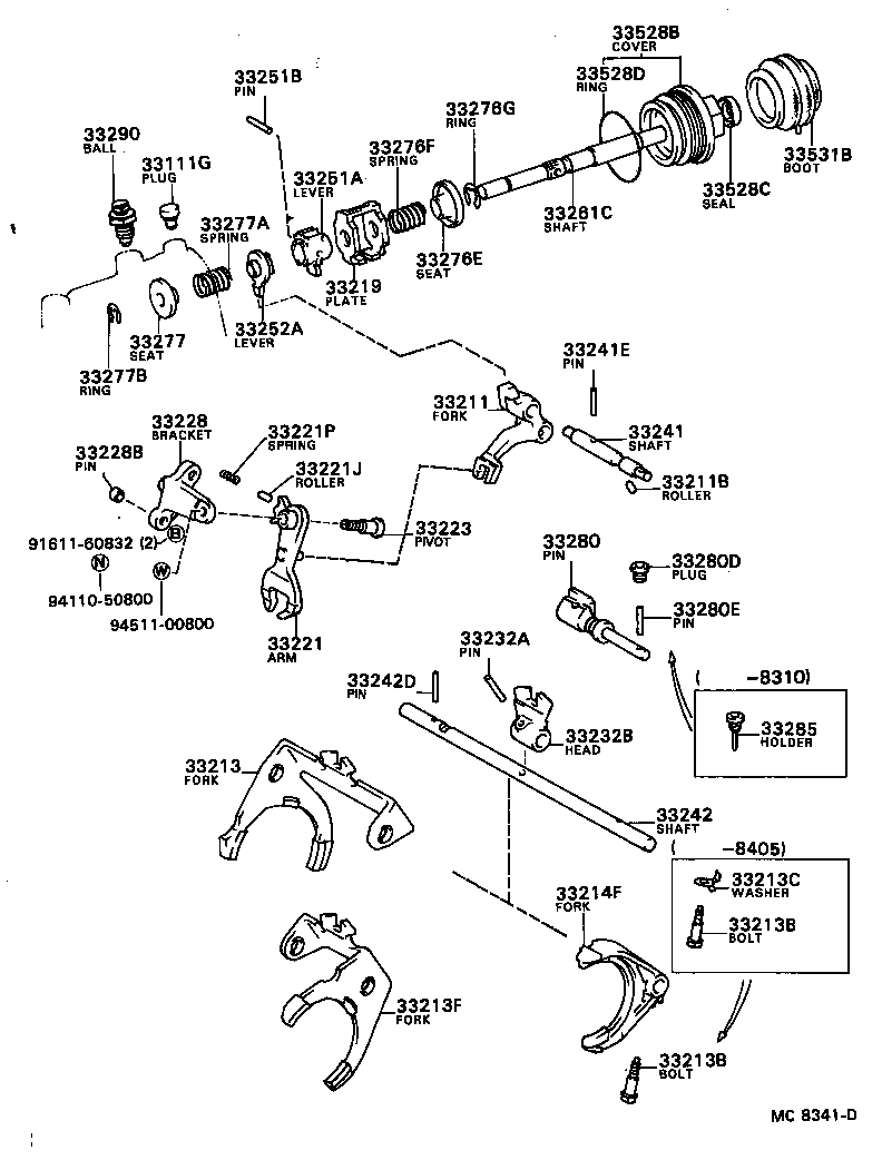  CAMRY |  GEAR SHIFT FORK LEVER SHAFT MTM
