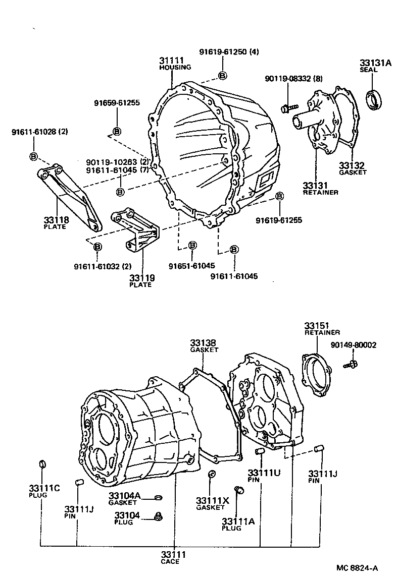  PICKUP |  CLUTCH HOUSING TRANSMISSION CASE MTM