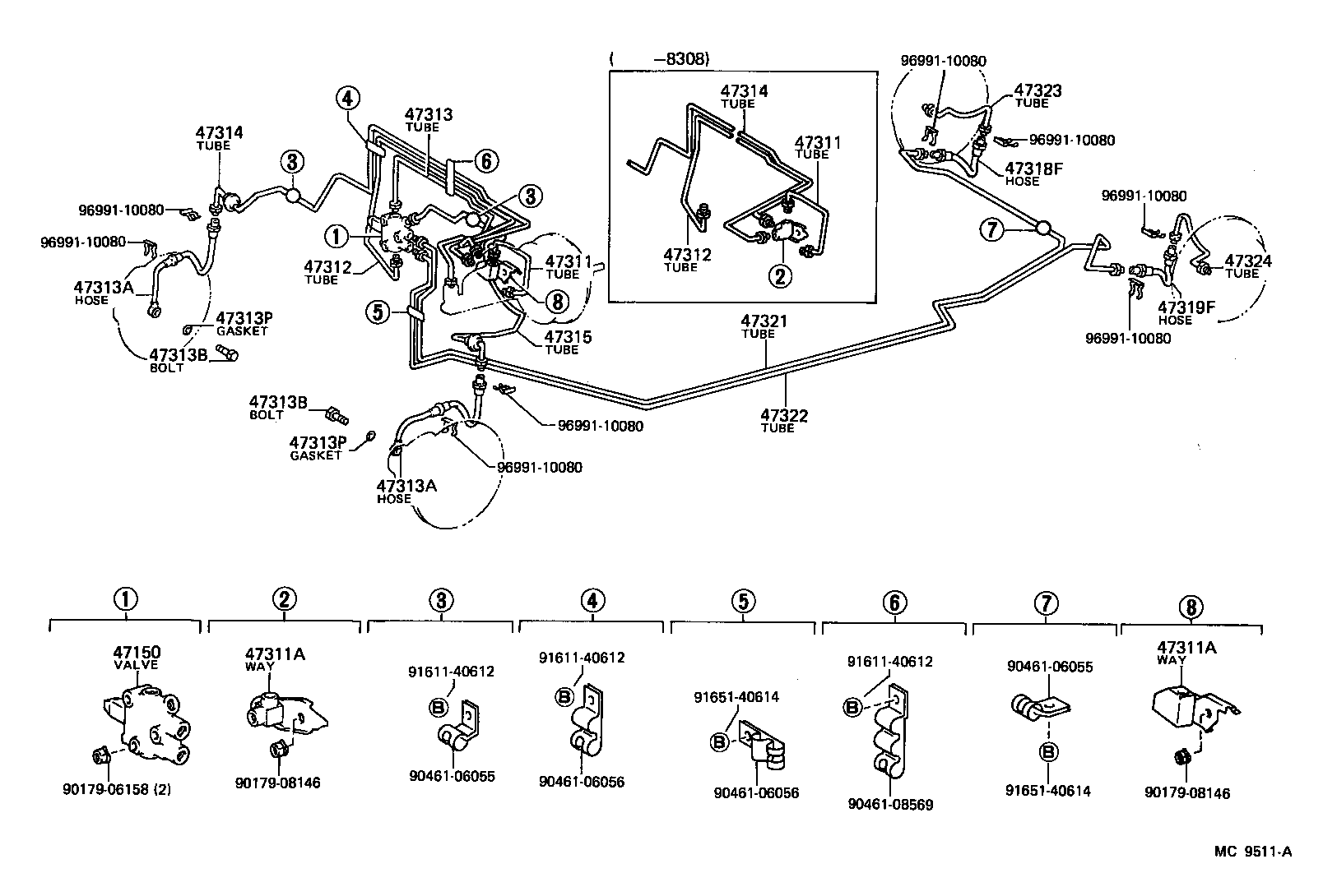  CAMRY |  BRAKE TUBE CLAMP