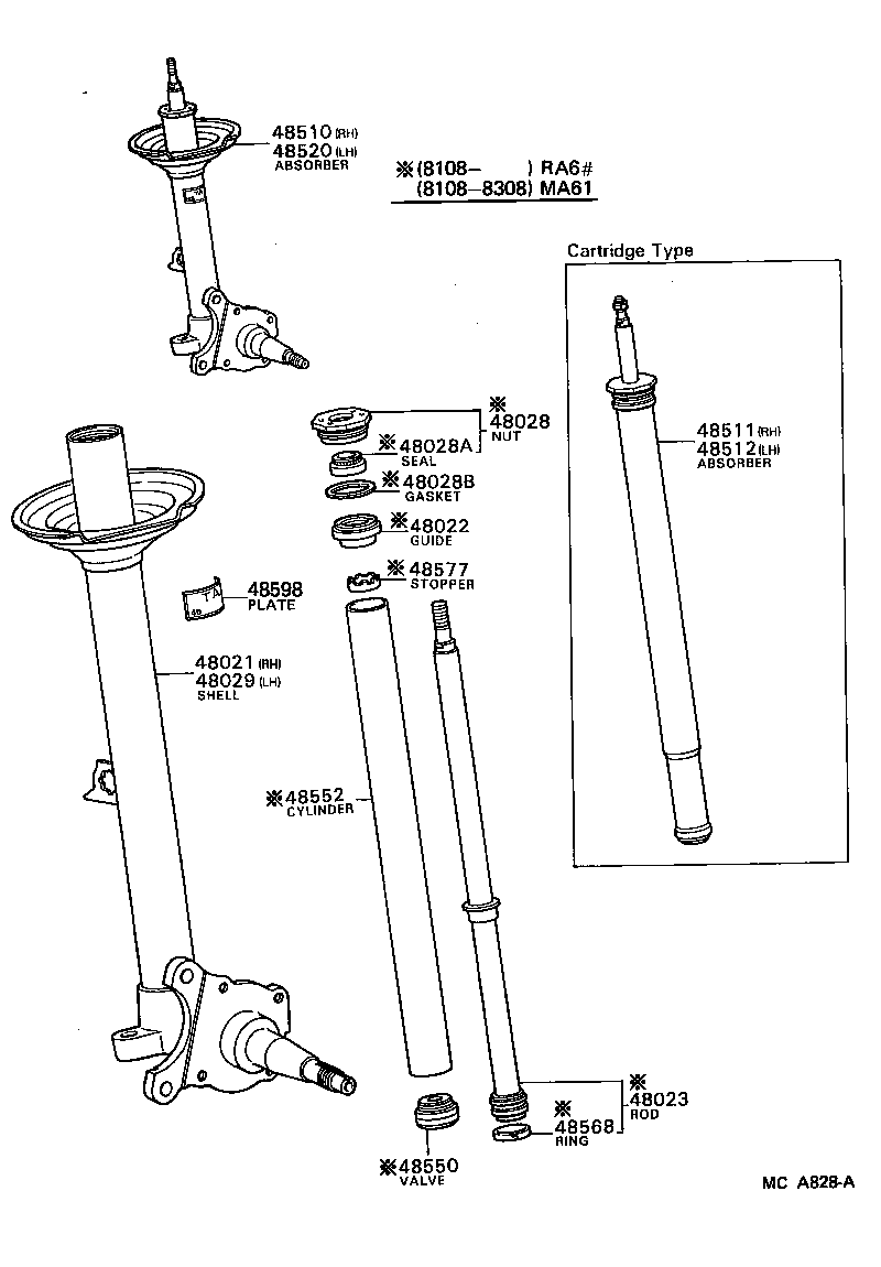  CELICA |  FRONT SPRING SHOCK ABSORBER