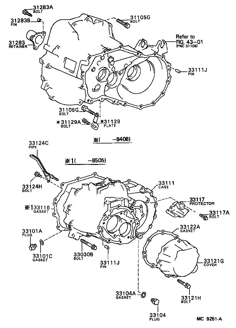  CAMRY |  CLUTCH HOUSING TRANSMISSION CASE MTM
