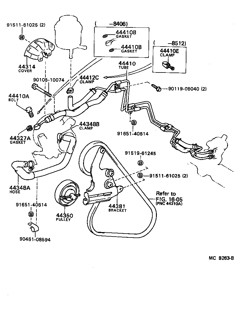 CAMRY |  POWER STEERING TUBE
