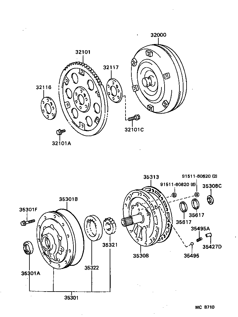  LAND CRUISER 60 |  TORQUE CONVERTER FRONT OIL PUMP CHAIN ATM
