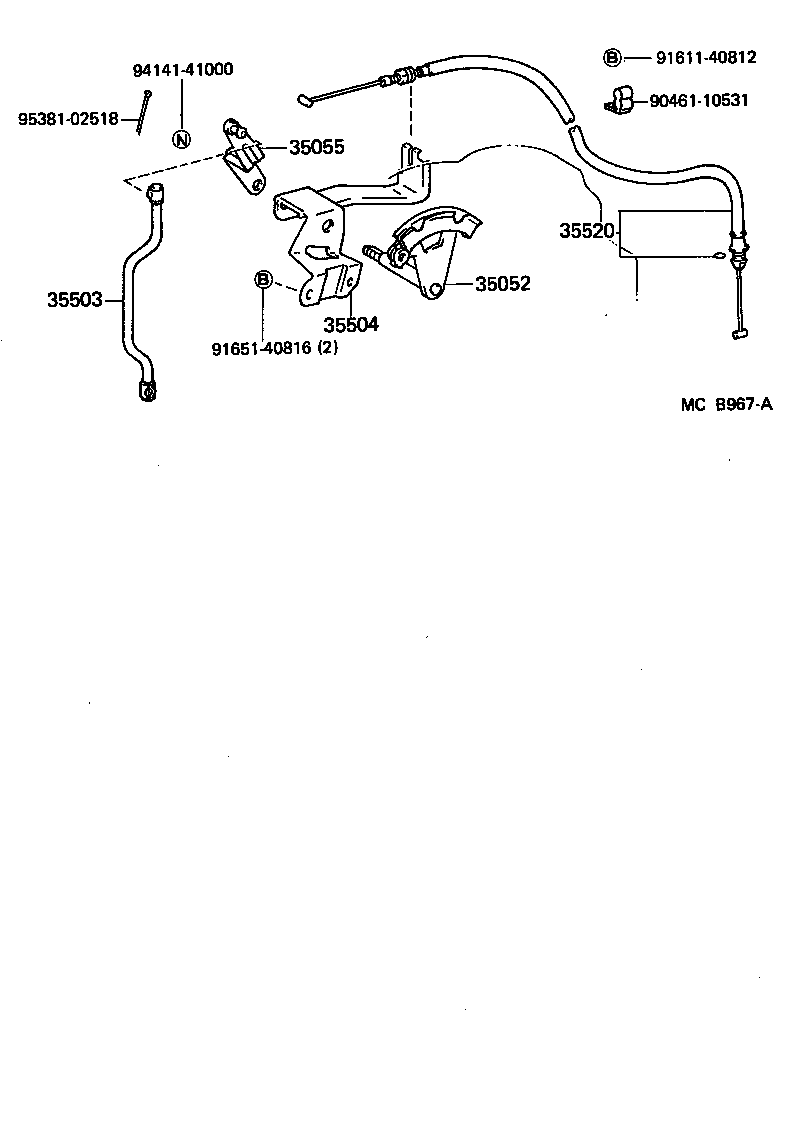  LAND CRUISER 60 |  THROTTLE LINK VALVE LEVER ATM