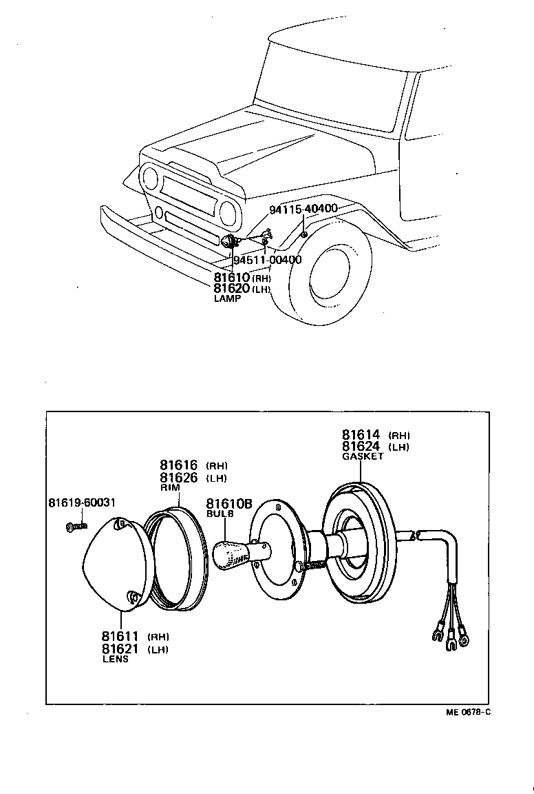  LAND CRUISER 40 55 |  FRONT CLEARANCE LAMP