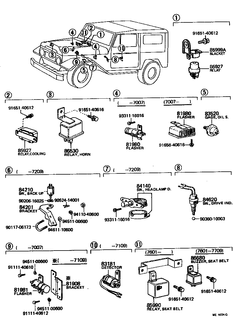  LAND CRUISER 40 55 |  SWITCH RELAY COMPUTER