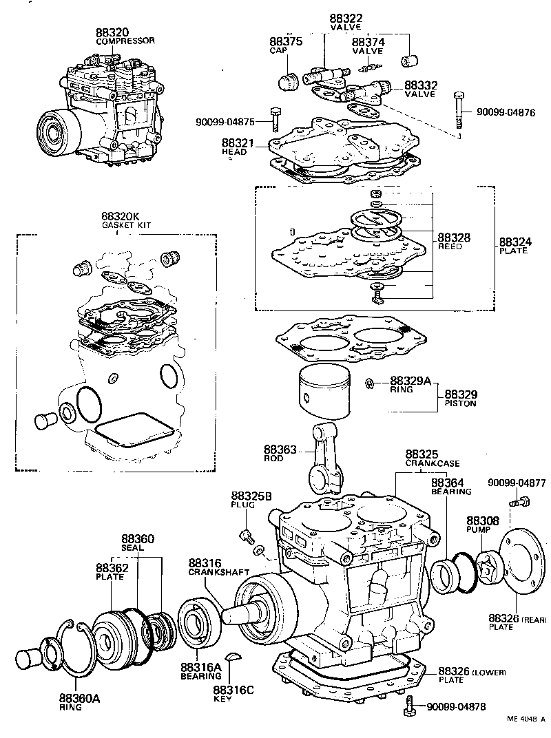  LAND CRUISER 40 55 |  HEATING AIR CONDITIONING COMPRESSOR
