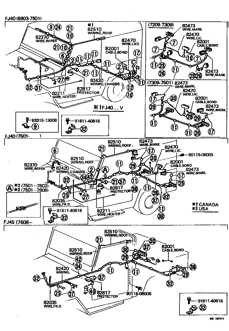  LAND CRUISER 40 55 |  WIRING CLAMP