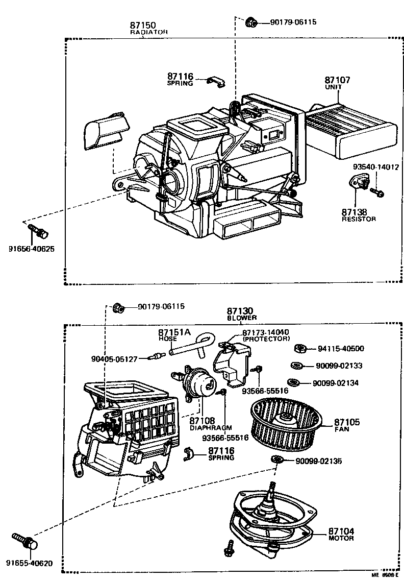  CELICA |  HEATING AIR CONDITIONING HEATER UNIT BLOWER