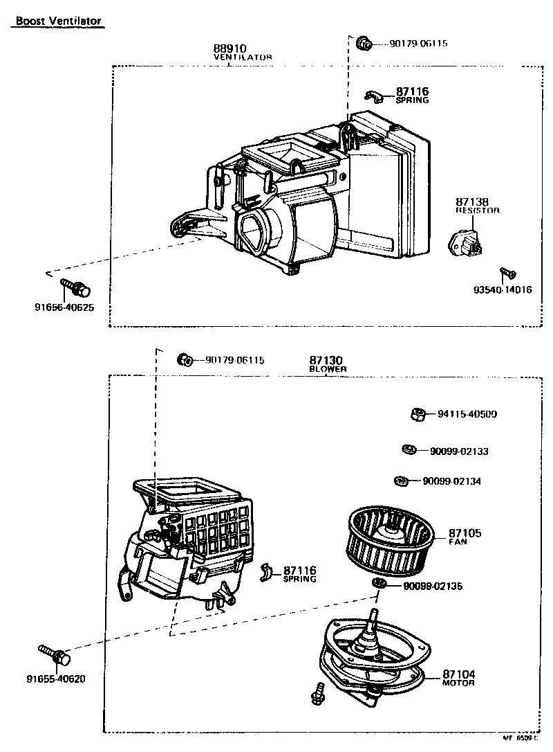  CELICA |  HEATING AIR CONDITIONING HEATER UNIT BLOWER