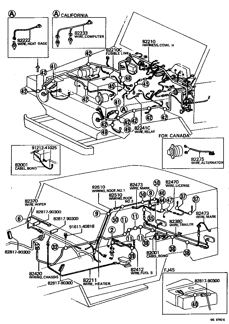  LAND CRUISER 40 55 |  WIRING CLAMP