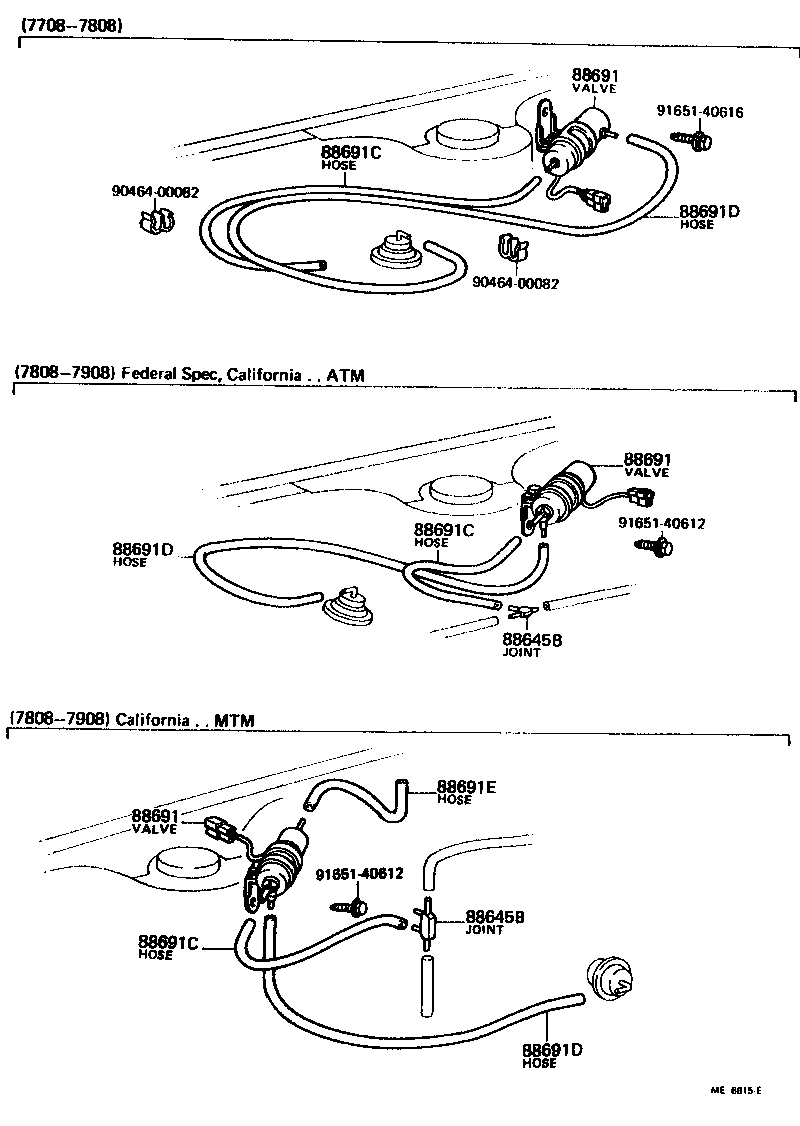  CELICA |  HEATING AIR CONDITIONING VACUUM PIPING