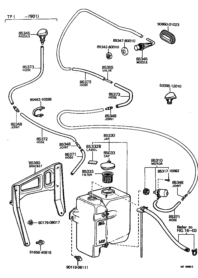  LAND CRUISER 40 55 |  WINDSHIELD WASHER