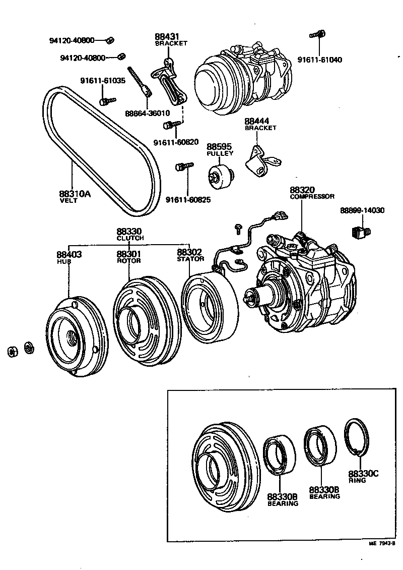  LAND CRUISER 40 55 |  HEATING AIR CONDITIONING COMPRESSOR