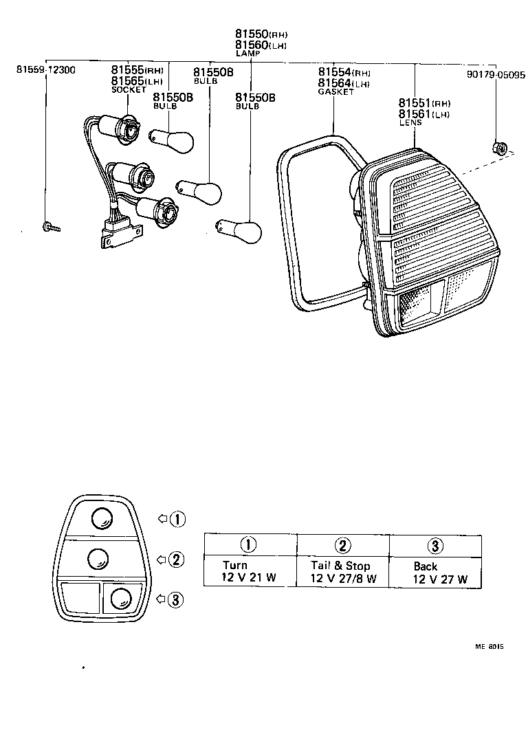  TERCEL |  REAR COMBINATION LAMP