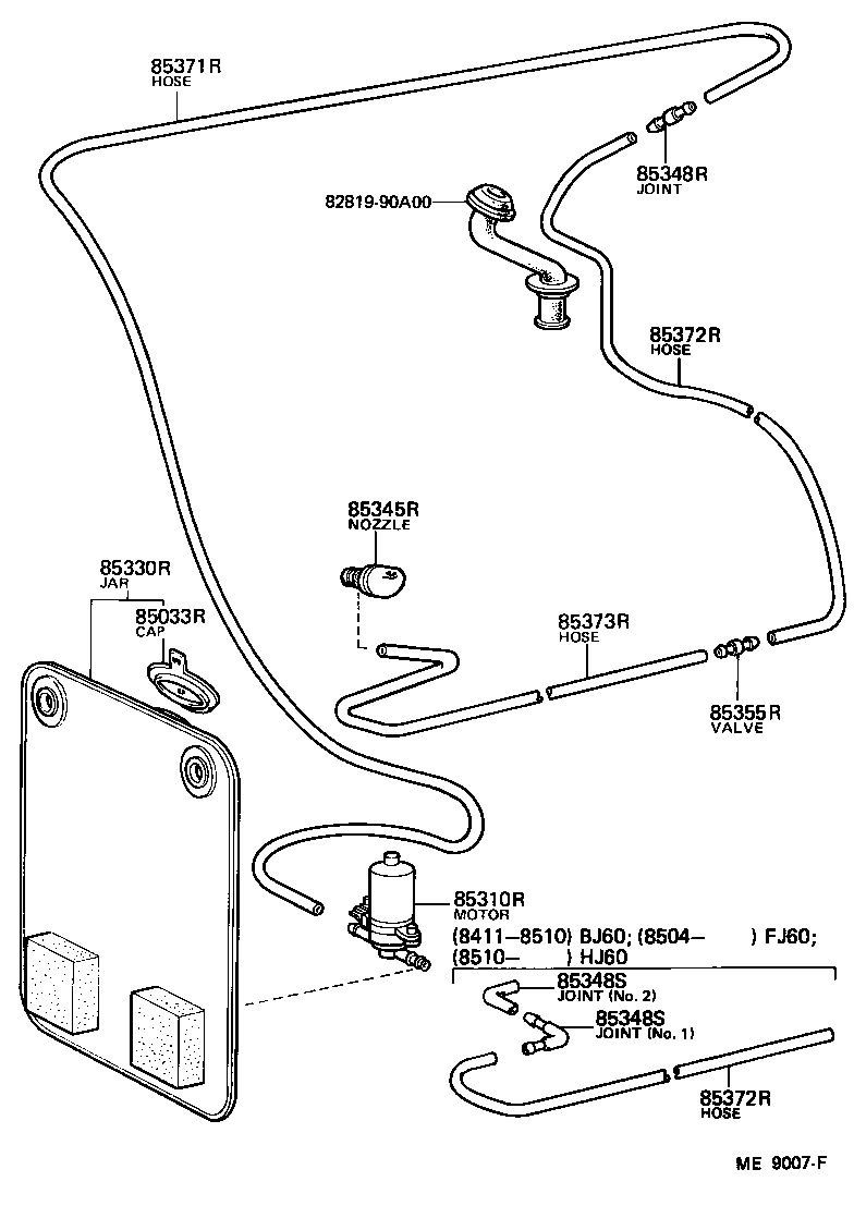  LAND CRUISER 60 |  REAR WASHER