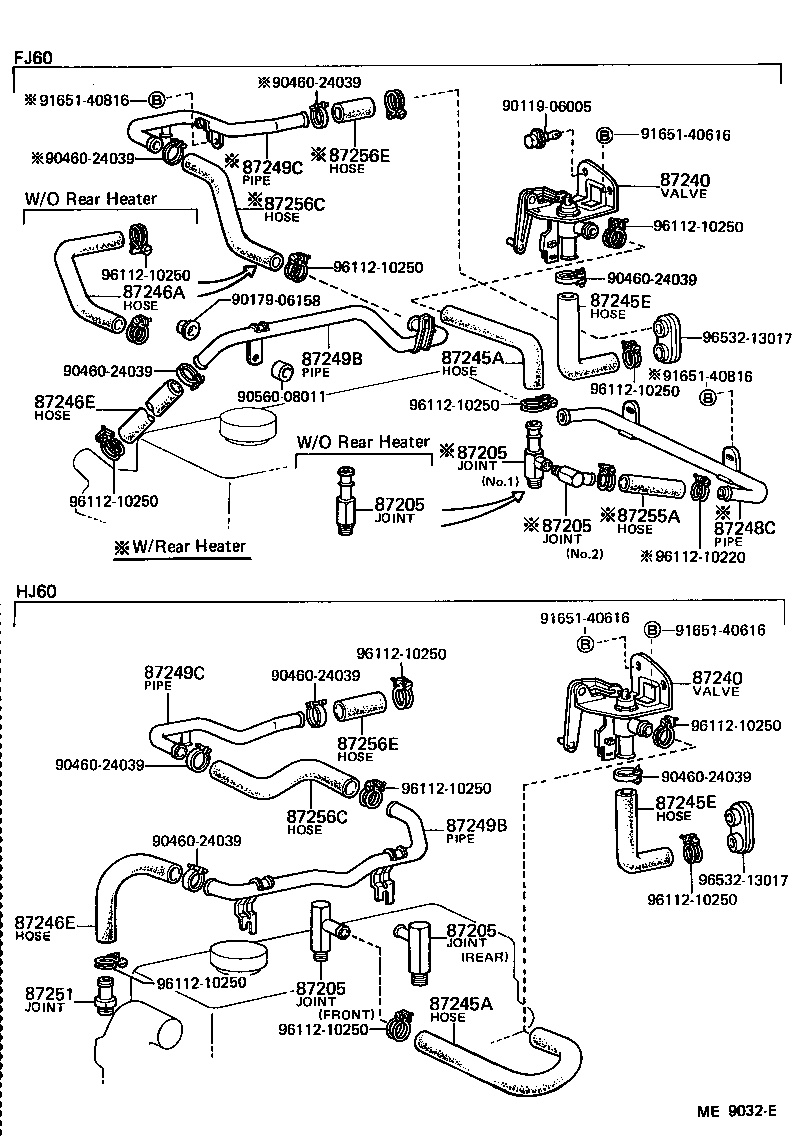  LAND CRUISER 60 |  HEATING AIR CONDITIONING WATER PIPING