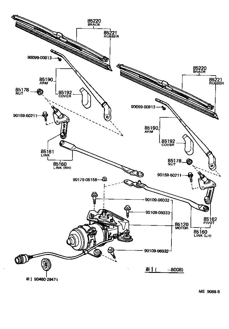  TERCEL |  WINDSHIELD WIPER