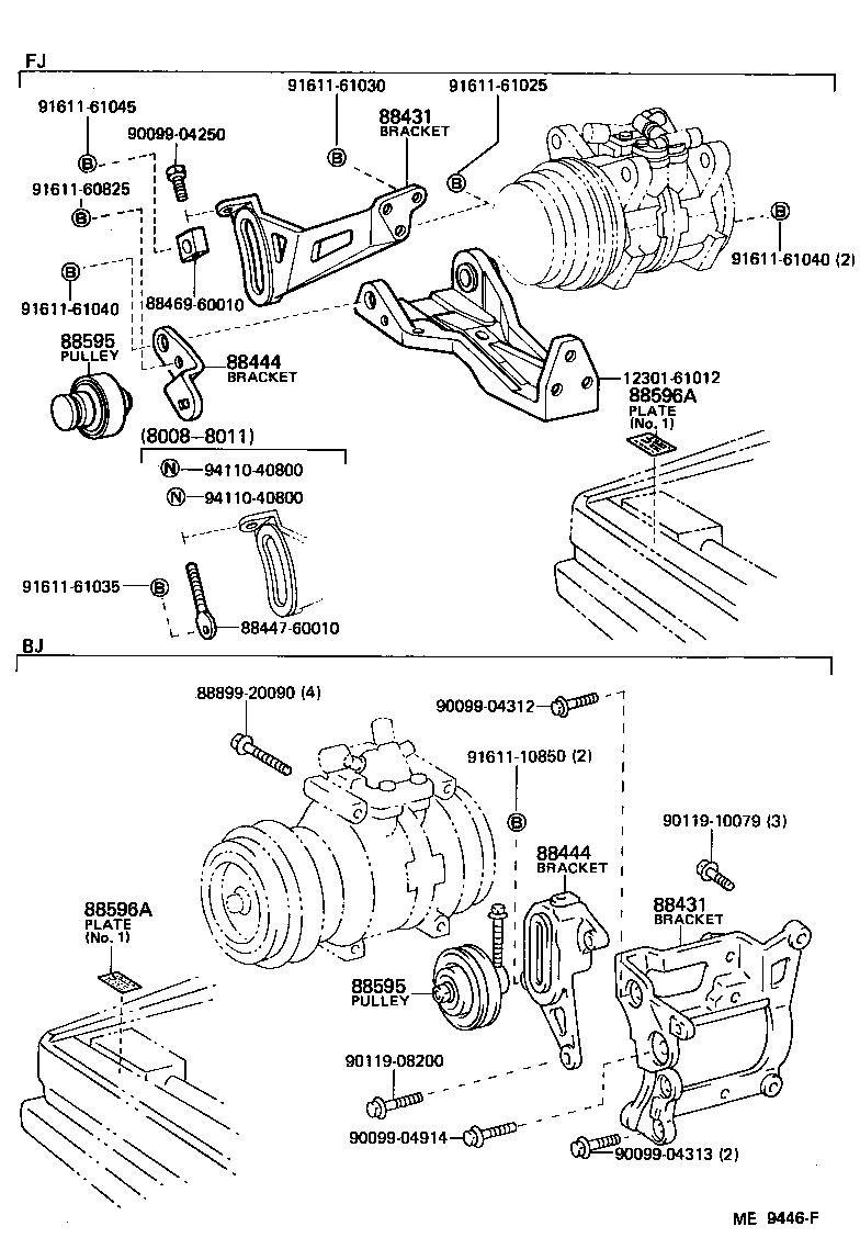  LAND CRUISER 60 |  HEATING AIR CONDITIONING COMPRESSOR