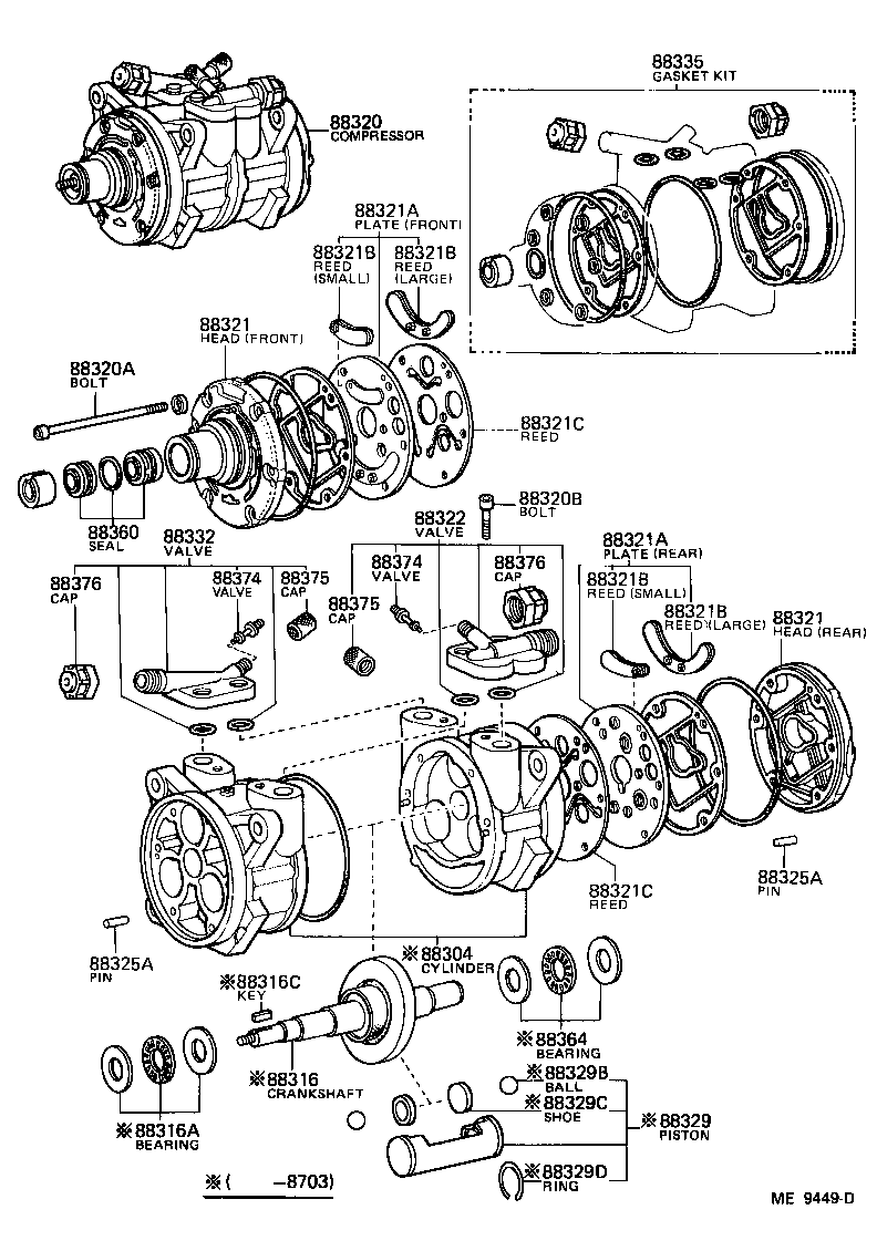  LAND CRUISER 60 |  HEATING AIR CONDITIONING COMPRESSOR