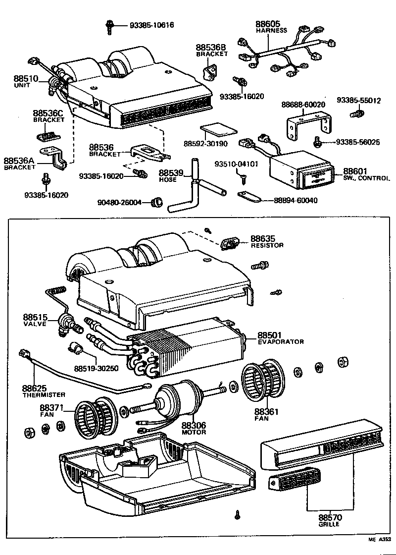  LAND CRUISER 40 55 |  HEATING AIR CONDITIONING COOLER UNIT