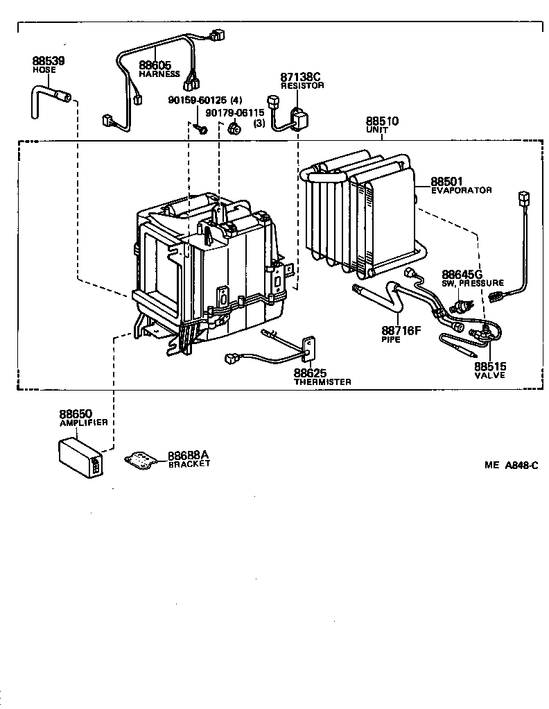  CELICA |  HEATING AIR CONDITIONING COOLER UNIT