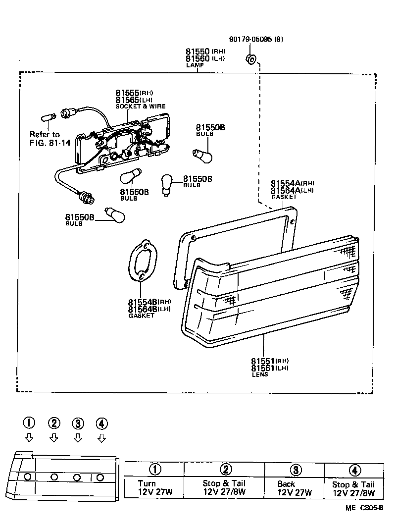  CAMRY |  REAR COMBINATION LAMP