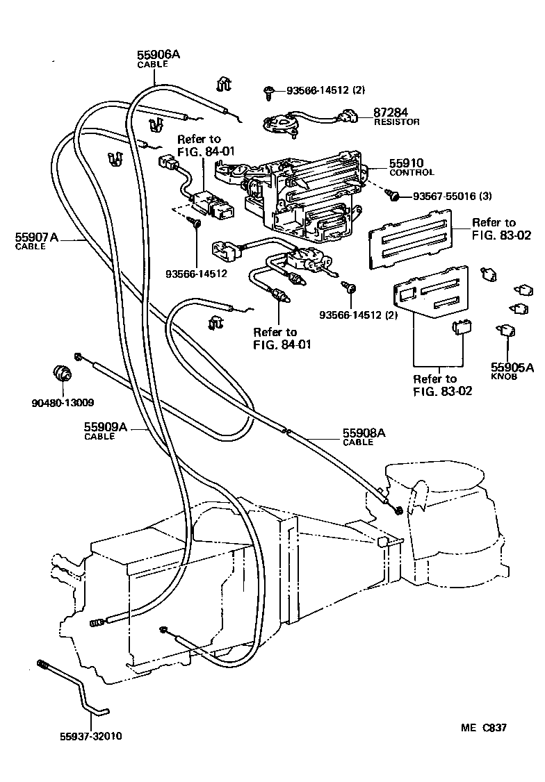  CAMRY |  HEATING AIR CONDITIONING CONTROL AIR DUCT