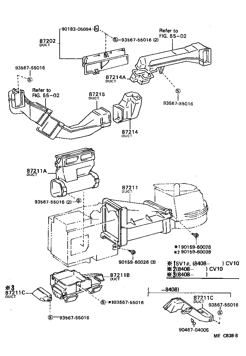  CAMRY |  HEATING AIR CONDITIONING CONTROL AIR DUCT